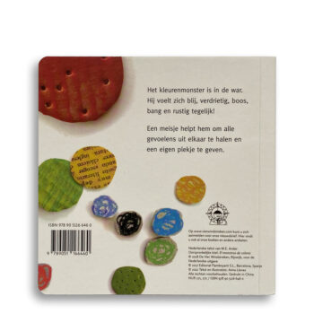 Korte beschrijving kinderboek Het kleurenmonster. Karton editie.. EmotieBoeken.