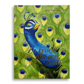 Cover kinderboek Zo trots als een pauw. EmotieBoeken.