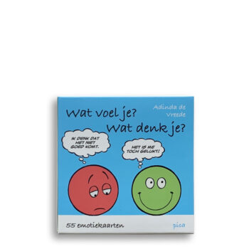 Cover Kaartenset Wat voel je? Wat denk je? 55 emotiekaarten Emotieboeken