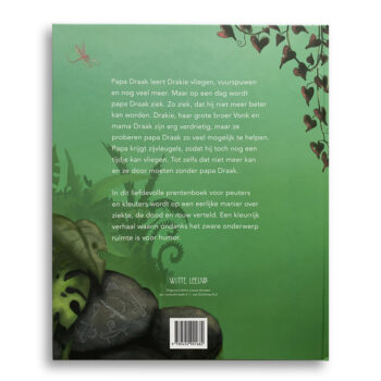 Korte beschrijving op de cover van het Kinderboek Papa Draak wordt niet meer beter gemaakt door Emotieboeken