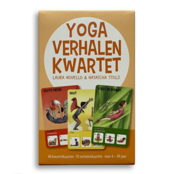 Voorkant doosje Yoga Verhalen Kwartet gemaakt door Emotieboeken